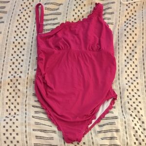 One-Shoulder Maternity Swimsuit